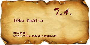 Tőke Amália névjegykártya
